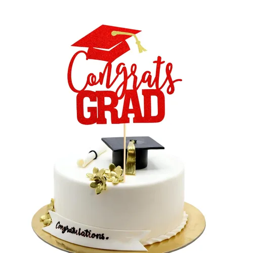 Miniatura 27 de Arthsdite 1 Pieza Decoración para Pastel de Graduación con Purpurina Dorada "So Proud of You" - 2025 Graduado Felicitaciones Senior Decoración