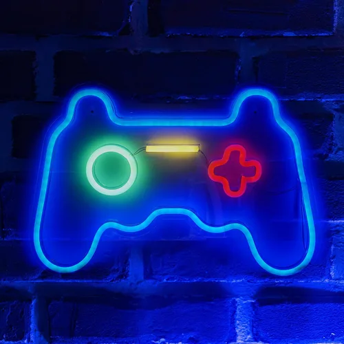 Miniatura 6 de Letrero de neón con luz de consola de videojuegos, decoración de pared para dormitorio, decoración de habitación de adolescentes y niños, letrero