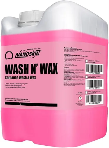 Miniatura 11 de Nanoskin WASH N' WAX con carnauba de 16 onzas – Limpia y brilla en un solo paso Funciona con cañón de espuma, pistola de espuma, lavado de cubo
