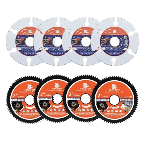 Miniatura 18 de Hoja de Sierra Circular HSS de 3 3/8 pulgadas - BRSCHNITT 44T Orificio de 3/5"-3/8" Discos de Corte para Cortar Madera, Cobre, Aluminio, Plástico