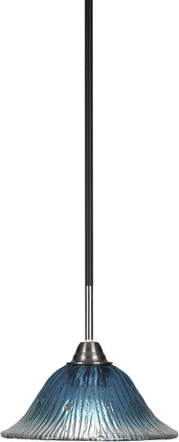 Miniatura 186 de Toltec Lighting Paramount - Mini colgante de 1 luz en acabado negro mate con cristal de arte perla de 7 pulgadas y estilo negro
