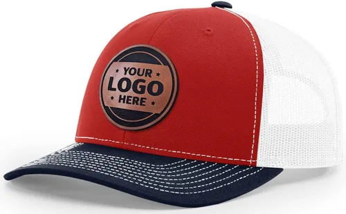 Miniatura 23 de Sombrero de parche de cuero de camionero personalizado grabado con láser