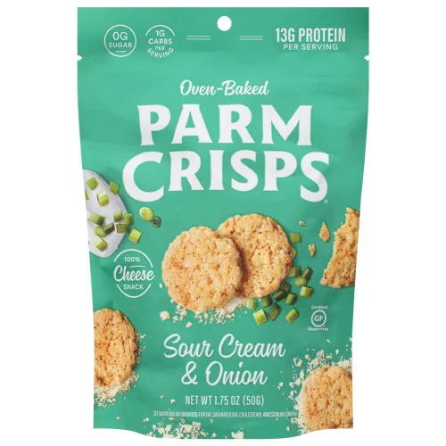 Miniatura 8 de ParmCrisps - Galletas crujientes de queso cheddar, hechas simplemente con queso 100% REAL Snacks keto saludables, bajos en carbohidratos, altos
