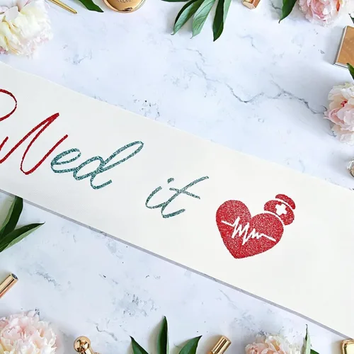 Miniatura 4 de Decorit Faja de graduación de enfermería con texto en inglés «I Survived I Survived», ideal para regalo de graduación de enfermería para mujeres