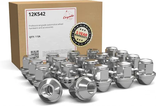 Miniatura 9 de Wheel Accessories Parts 20 tuercas de extremo abierto de 1/2 a 20 roscas de 0.827 in de largo, color negro, 3/4 pulgadas, 0.748 in, hexagonales