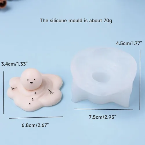 Miniatura 2 de LIANXUE Molde de silicona para derretir nieve de Navidad 3D Vela Aromaterapias Jabón Hacer Molde Chocolate Candy Decoración Herramienta de Silicona