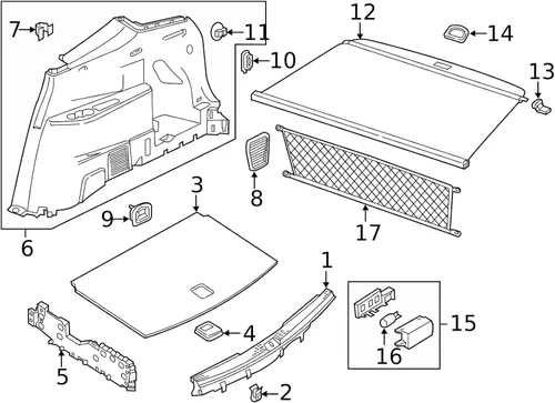 Miniatura 9 de Red de carga organizadora de maletero para Volkswagen Atlas 2017-2026 – Red de carga estilo sobre para SUV – Organizador de maletero elástico