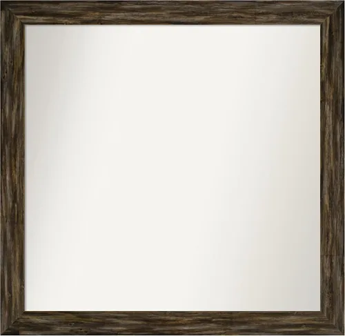 Miniatura 245 de Amanti Art Espejo de baño marrón para sobre el fregadero, 25 x 25 pulgadas, hecho a medida, espejo de tocador cuadrado marrón medio, marco de madera