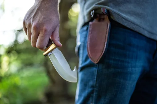 Miniatura 7 de Uncle Henry 185UH Next Gen - Cuchillo de hoja fija SS de alto carbono de 9.1 pulgadas con gancho de tripa de 4.3 pulgadas y mango de estaglón