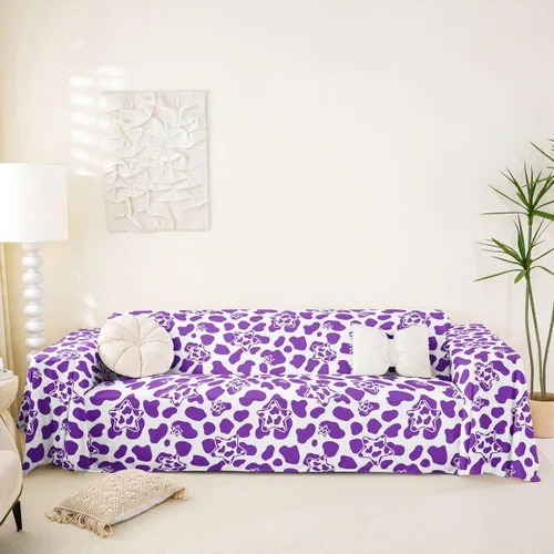 Miniatura 17 de Erosebridal Funda protectora para sofá, diseño de vaca lechera, diseño de vaca verde manzana, funda acolchada para sofá de animales occidentales