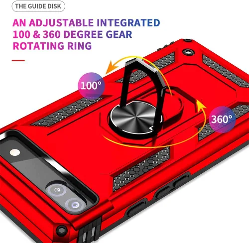 Miniatura 5 de Funda para Pixel 6a, Google Pixel 6A con protector de pantalla HD, [grado militar de 16 pies probada en caídas], anillo protector a prueba de golpes