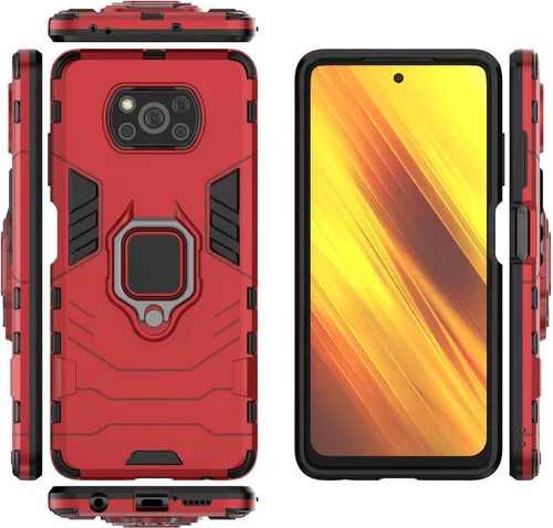 Miniatura 2 de Funda para Xiaomi Poco X3 NFC/Poco X3 Pro con protector de pantalla, híbrida resistente a prueba de golpes, protección de doble capa, funda trasera