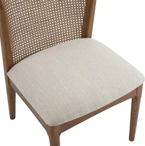 Miniatura 14 de Christopher Knight Home Lilia - Juego de 2 sillas de comedor, silla de comedor moderna con tapicería de tela, sillas de cocina con marco de madera