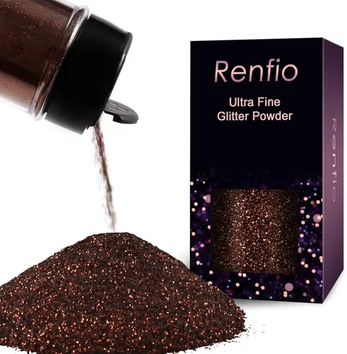 Miniatura 42 de Renfio Polvo de purpurina ultra fina de ópalo con purpurina metálica de 1.75 onzas (1.76 oz), copos de PET para manualidades, lentejuelas de 1/128