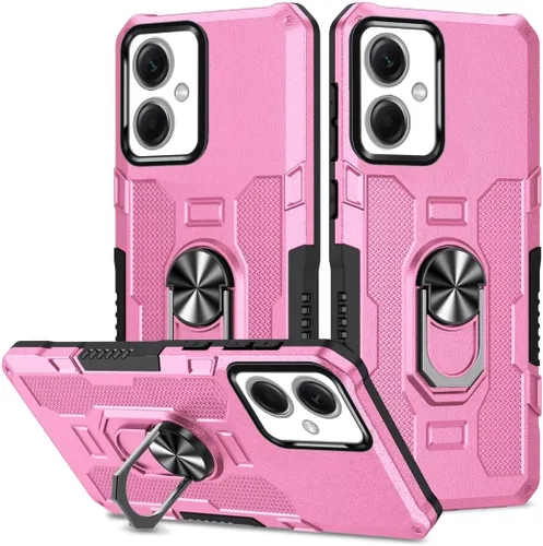 Miniatura 47 de Funda para Xiaomi Redmi Note 12 Pro 5G/Xiaomi Poco X5 Pro 5G Metal CD Patrón Anillo Titular Funda Teléfono Móvil Funda Protectora Anti-Caída Negro