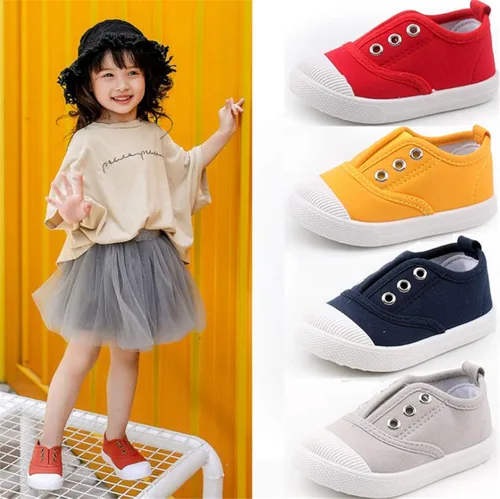 Miniatura 2 de E-FAK Toddler Shoes Boys Girls Canvas Sneaker Slip-On Kids Shoes Light Weight Fashion Casual Running Shoes(ToddleLittle KidsBaby)