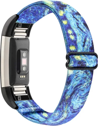Miniatura 11 de YONWORTH - Banda elástica ajustable para reloj compatible con Fitbit Charge 2. Correa de nailon elástica, suave para muñecas. Pulsera deportiva