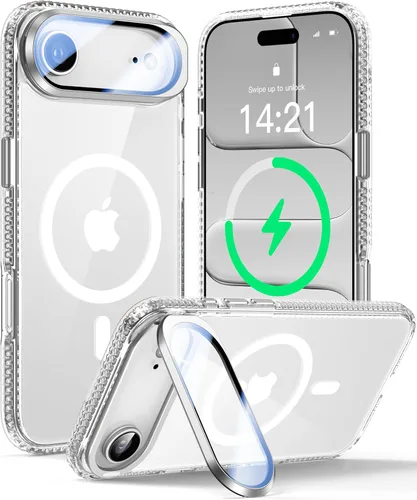 Miniatura 27 de VOFATA - Funda magnética para iPhone 17 Pro Max, cubierta para cámara con soporte, protección completa para la cámara, compatible con MagSafe