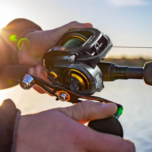 Miniatura 7 de Piscifun Carrete de pesca Alijoz 300 Baitcaster, carrete de cebo de marco de aluminio, 33 libras de arrastre máximo, carrete de fundición de bajo