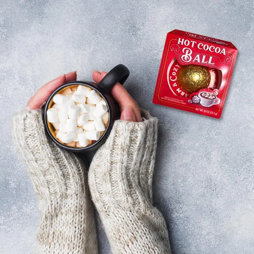 Miniatura 4 de Needzo Bolas de Chocolate Caliente Navideño Derretibles, Rellenos de Calcetas Paquete de 3