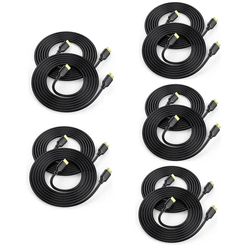 Miniatura 9 de Cable HDMI corto de 1 pie, paquete de 2 unidades, 4K de 1 pie HDMI a HDMI de alta velocidad, cable HDMI 2.0 compatible con 4K @60Hz, 2K, 1080P, HDCP
