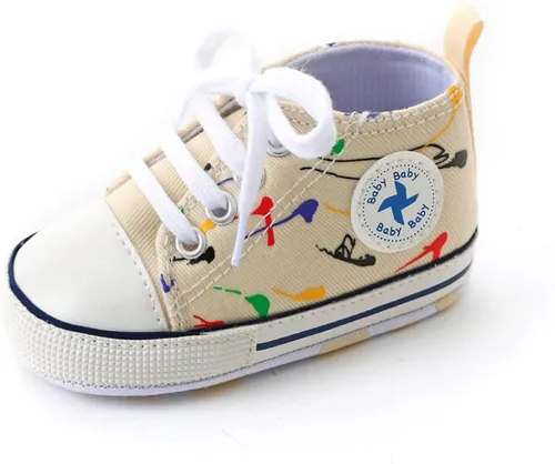 Miniatura 156 de Zapatos deportivos de lona de lona para bebés y niñas, suela antideslizante suave, suela antideslizante