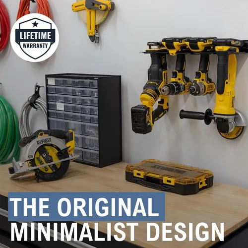 Miniatura 2 de StoreYourBoard Organizador de herramientas eléctricas, estante de almacenamiento de garaje de montaje en pared, acero sólido