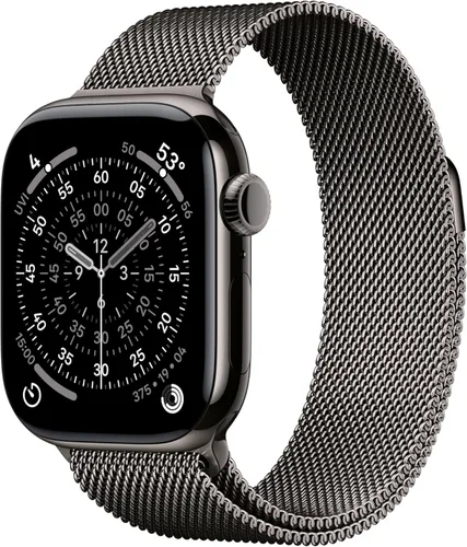 Miniatura 37 de Apple Reloj inteligente de la serie 11 [GPS de 1.654 in] con caja de aluminio plateado con correa deportiva de niebla morada - S/M. Puntuación