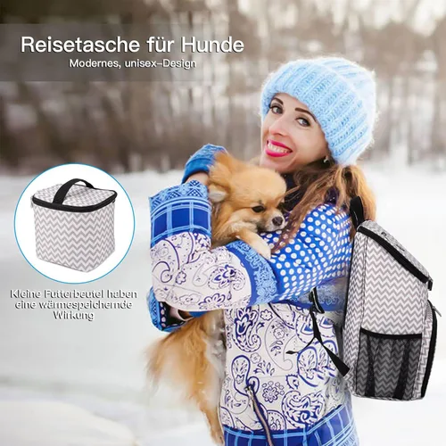 Miniatura 7 de BAGLHER Bolsa de viaje para perros, mochila de suministros para mascotas aprobada por aerolíneas, mochila de viaje para perros con 2 cuencos