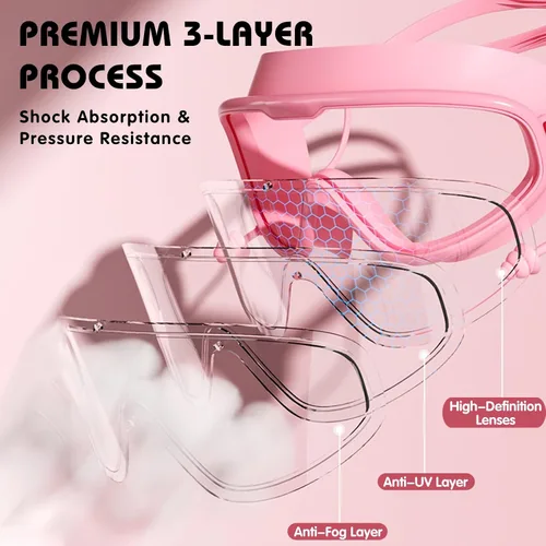 Miniatura 4 de Paquete de 2 gafas de natación para niños de 3 a 15 años de edad, marco grande HD, antivaho, gafas de natación para niños pequeños