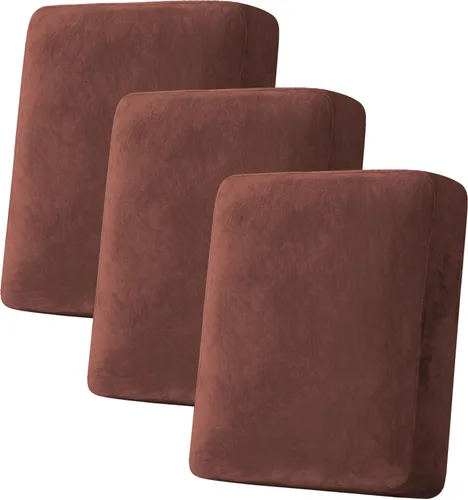 Miniatura 117 de H.VERSAILTEX - Funda de terciopelo elástica y afelpada para protección de cojines de sofá biplaza, silla o sofá, 2 piezas, tamaño grande, color gris