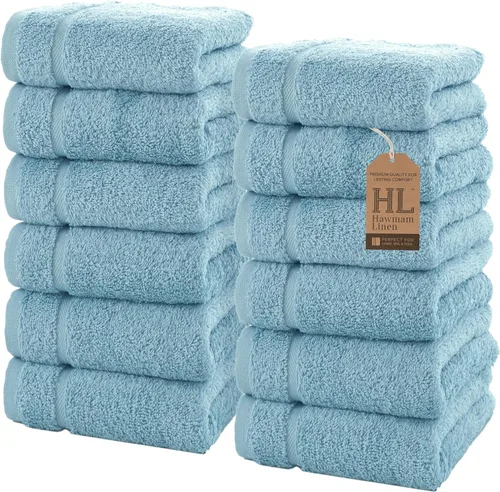Miniatura 40 de Juego de 6 toallas de baño negras para baño, algodón turco original, suave, absorbente y de primera calidad, 2 toallas de baño, 2 manos y 2 toallas