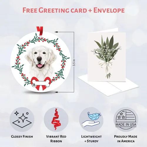 Miniatura 2 de Adorno Golden Retriever, regalo para amantes de los perros Golden Retriever, decoración de árbol, idea de regalo de intercambio de calcetines