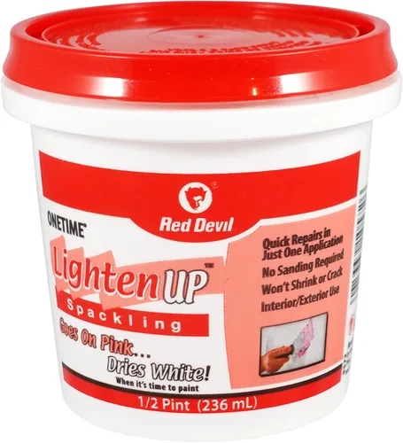 Miniatura 3 de Red Devil 0574 ONETIME Lighten Up Lightweight Spackling, 1 cuarto de galón