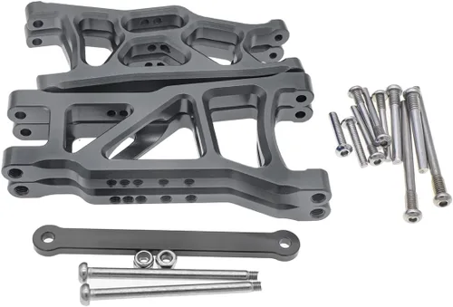 Miniatura 2 de Suspensión delantera y trasera de aluminio brazos A y barra de lazo para 1/10 Traxxas Slash 2WD RC Car Upgrade Parts Hop Ups, reemplazo de 2555 3631