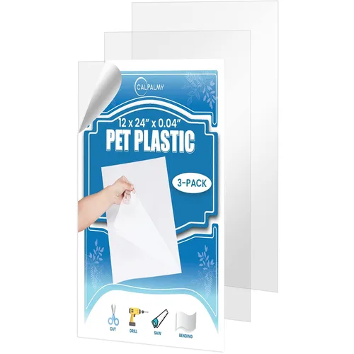 Miniatura 19 de Paquete de 10 paneles de plástico PET de 5 x 7 pulgadas / plexiglás de 0.04 pulgadas, alternativa de vidrio irrompible, ligera y asequible. Uso