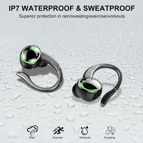 Miniatura 6 de Matast Auriculares deportivos Bluetooth 5.4 2026, 50 reproducciones sobre la oreja con micrófonos ENC con cancelación de ruido, auriculares