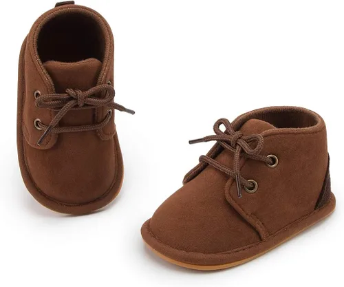 Miniatura 3 de Botas de nieve cálidas unisex para bebé, piel de piel para recién nacido, con cordones, suela de textura de goma antideslizante, zapatos de cuna