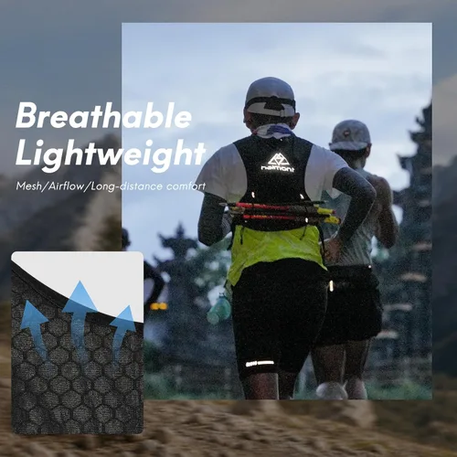 Miniatura 4 de Chaleco de hidratación para correr Haimont, paquete ligero de 5L para mujer y hombre, para correr en senderos Bounce-Free Fit, Front Fuel Storage