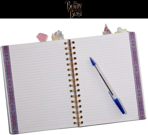 Miniatura 3 de Innovative Designs Disney Beauty and The Beast Journal Notebook, Spiral Bound, 96 Lined Pages, 8 x 7 inches Princess Belle and Beast Vinyl Cover