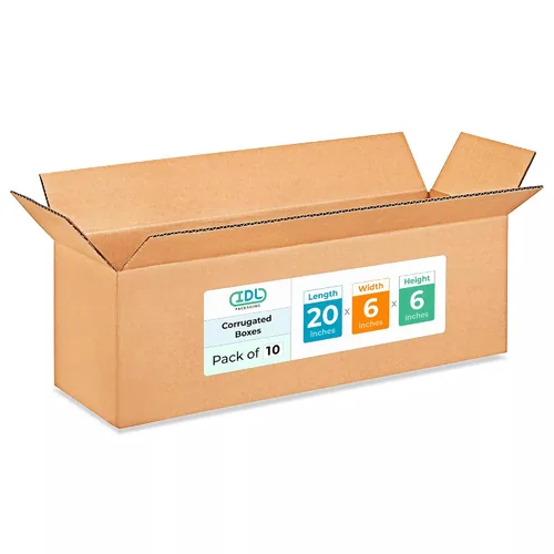Miniatura 299 de IDL Packaging Paquete de 5 cajas de envío altas de 8 x 8 x 48 pulgadas, extra resistentes de 200 libras frente a caja regular, cajas de mudanza