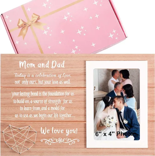 Miniatura 13 de Regalo de marco de fotos de boda para dama de honor de la novia, despedida de soltera, ducha nupcial para mejores amigas, hermana, mejor amiga - "Él