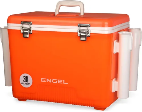 Miniatura 2 de Engel UC30 30qt a prueba de fugas, hermético, hielera de pesca con portacañas integrados, también es la lonchera de carcasa dura perfecta para Blanco