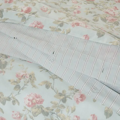 Miniatura 9 de Laura Ashley Home - Juego de funda de edredón individual, ropa de cama de algodón reversible con funda a juego, decoración del hogar transpirable