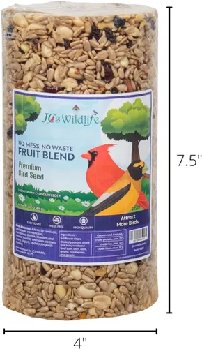 Miniatura 3 de JCs Wildlife Wild Bird Blend - Cilindro grande de semillas de pájaro, 3.75 libras (2 cilindros)