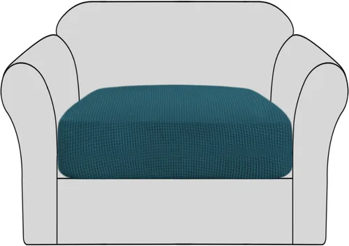 Miniatura 32 de H.VERSAILTEX - Fundas elásticas para cojín de sofá individual, fundas de asiento para silla de sofá, protector de cojín con tejido jacquard de sarga