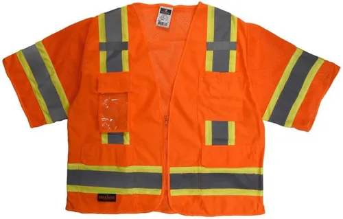 Miniatura 6 de Radians SV63OXL - Chaleco de seguridad de agrimensura de poliéster clase 3 de dos tonos, XL, naranja, talla única