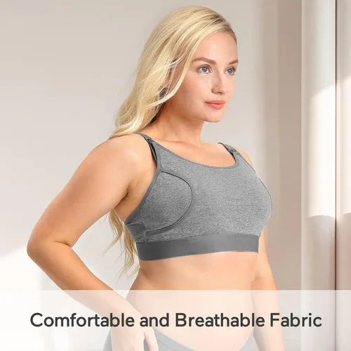 Miniatura 4 de Momcozy Hands Free Pumping Bra, Adjustable Breast-Pumps Holding and Nursing Bra, Pumping & Nursing Bra in One