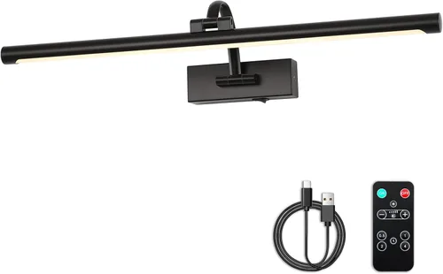 Miniatura 9 de DESOOP - Luces inalámbricas recargables para cuadros, iluminación de galería, luz de marco de fotos con batería, control remoto y temporizador, luz