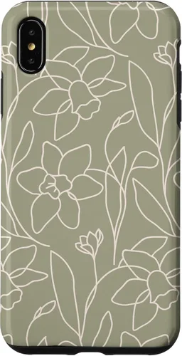 Miniatura 11 de Poppy Flower Line Art Modern Leaves Boho Artichoke Green Case for iPhone 17